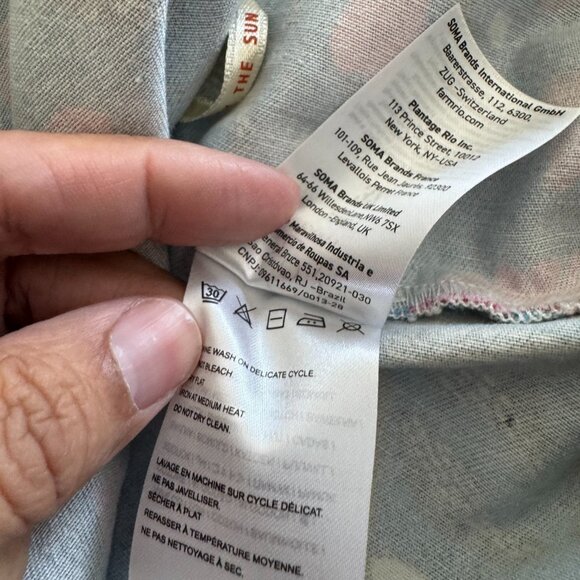 Farm Rio Palms Paradise Wrap Front Skirt Size 32 - Picture 5 of 8